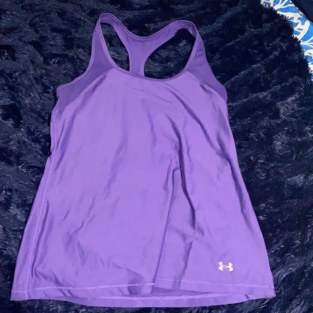 purple under armour tank top
